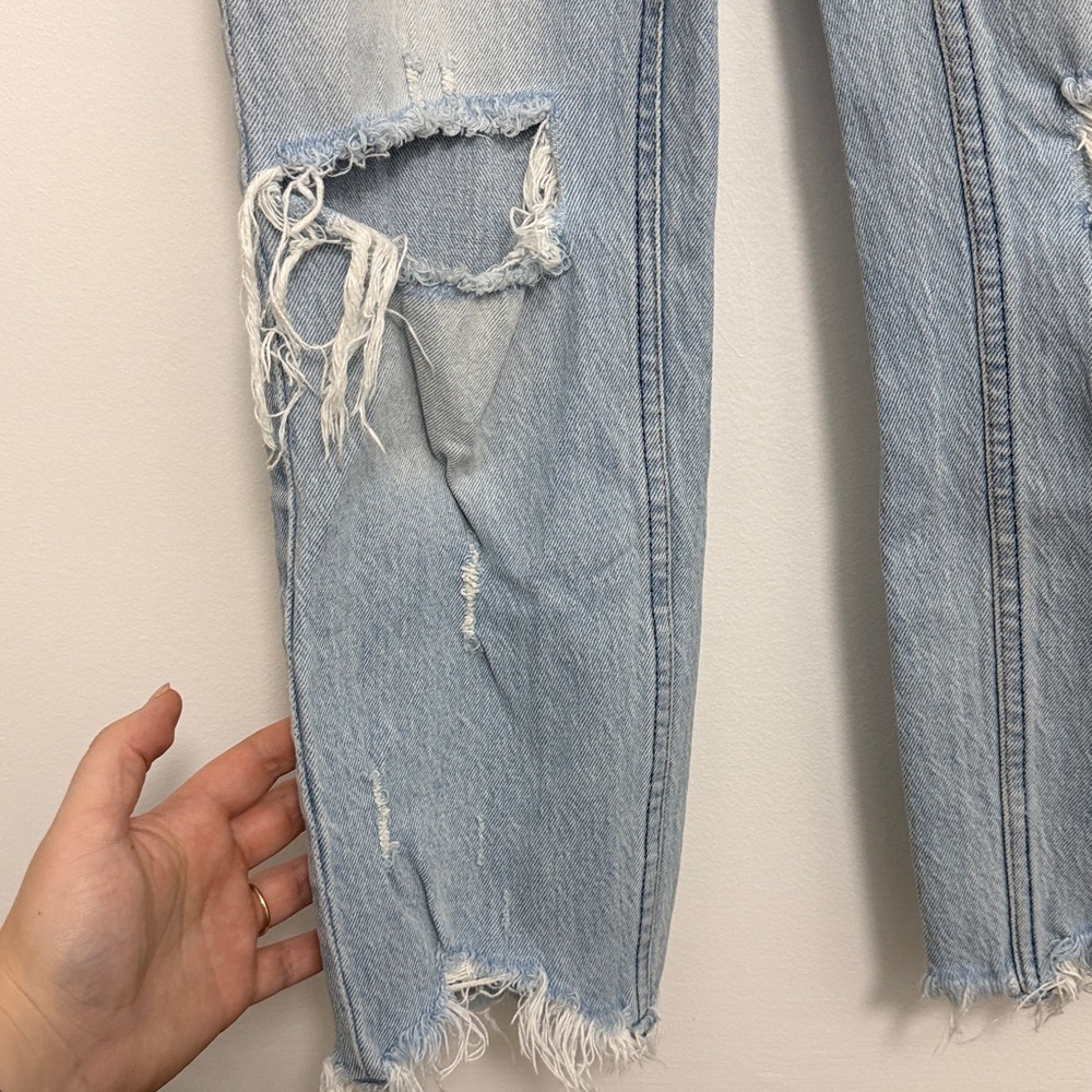 Abercrombie Distressed High Rise Mom JeansWomen's Jeans - Picture 6 of 10